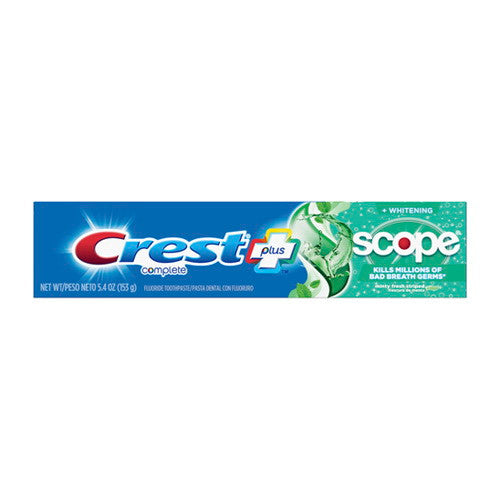 Crest Plus Scope Complete Whitening Toothpaste, Mint, 5.4 Oz